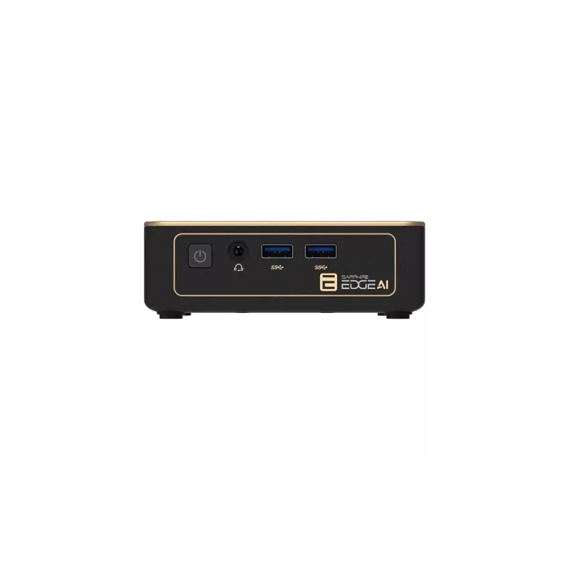 Mini-PC barebone Sapphire EDGE AI 340 con soporte de memoria DDR5 y salida HDMI