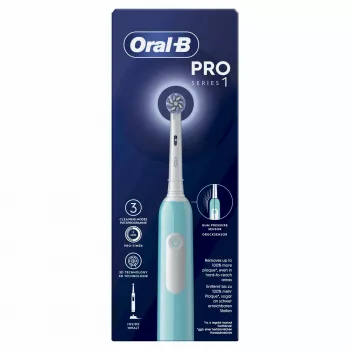 Oral-B Pro 1 Sensitive Clean cepillo de dientes eléctrico para adultos, rotación-oscilación, azul