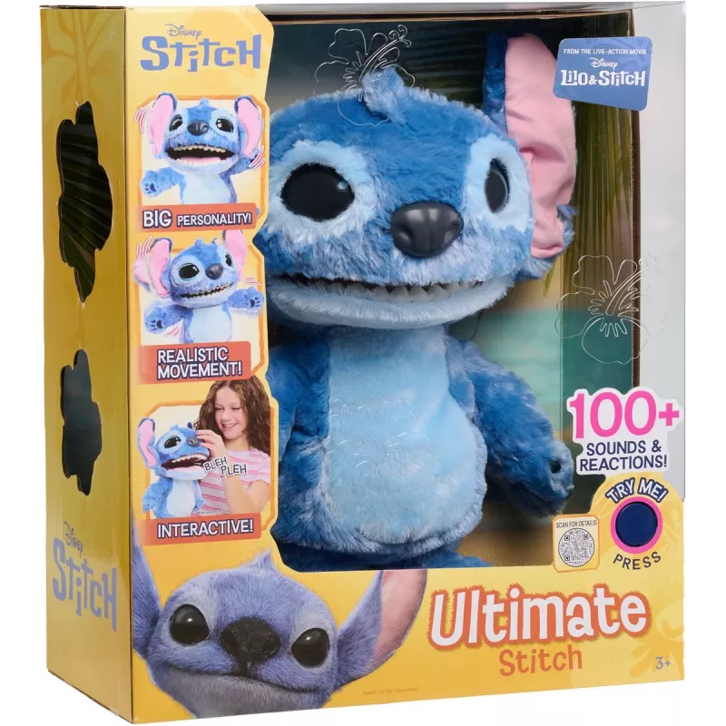 Just Play Disney Stitch - Ultimate Stitch, figura, 3 año(s), interactivo, con sonido, AA, pilas incluidas