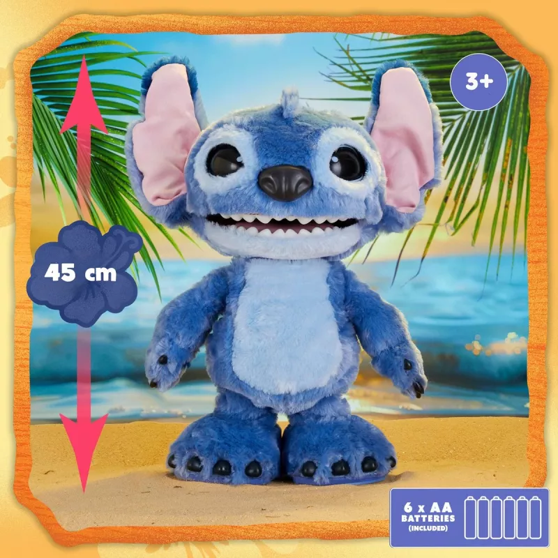 Just Play Disney Stitch - Ultimate Stitch, figura, 3 año(s), interactivo, con sonido, AA, pilas incluidas