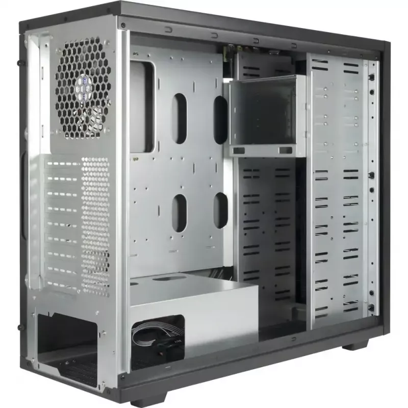 Caja de ordenador INTER-TECH 88887382 Micro Tower Negro — Micro Tower, compatible con ATX/EATX/SSI EEB/Micro ATX/Mini-ITX, 7 bahías de 3,5