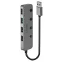 Lindy Hub USB 3.0 de 4 puertos con interruptores de encendido/apagado
