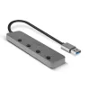 Lindy Hub USB 3.0 de 4 puertos con interruptores de encendido/apagado