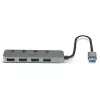 Lindy Hub USB 3.0 de 4 puertos con interruptores de encendido/apagado