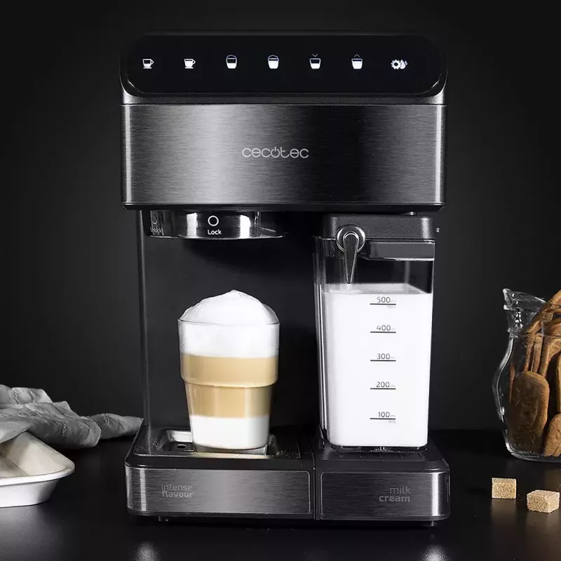 Cafetera expreso CECOTEC Power Instant-ccino 20 Touch – superautomática, depósito de agua de 1,4 L, 2 tazas, 1350 W