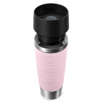 Vaso de viaje EMSA Travel Mug Waves Grande 500 ml Rosa, Acero inoxidable