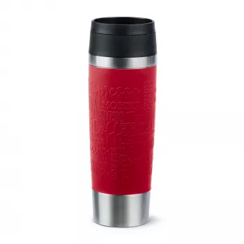 Vaso de viaje EMSA Travel Mug Classic N2022200 500 ml Negro, Rojo, Acero inoxidable Acero inoxidable