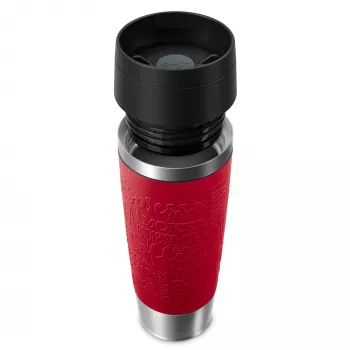 Vaso de viaje EMSA Travel Mug Classic N2022200 500 ml Negro, Rojo, Acero inoxidable Acero inoxidable