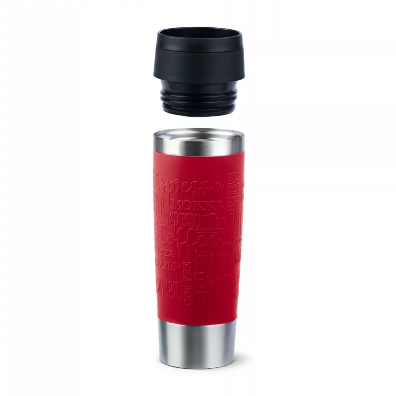 Vaso de viaje EMSA Travel Mug Classic N2022200 500 ml Negro, Rojo, Acero inoxidable Acero inoxidable