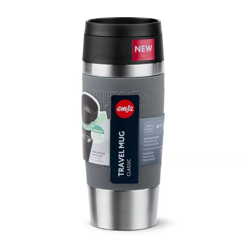 Vaso de viaje EMSA Travel Mug Classic 360 ml gris Acero inoxidable