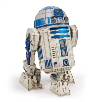 4D Build, Star Wars R2-D2 Maqueta de cartón 201 piezas | Decoración de escritorio de juguete Star Wars | Juguete de construcción | Maquetas 3D para adultos y jóvenes a partir de 12 años