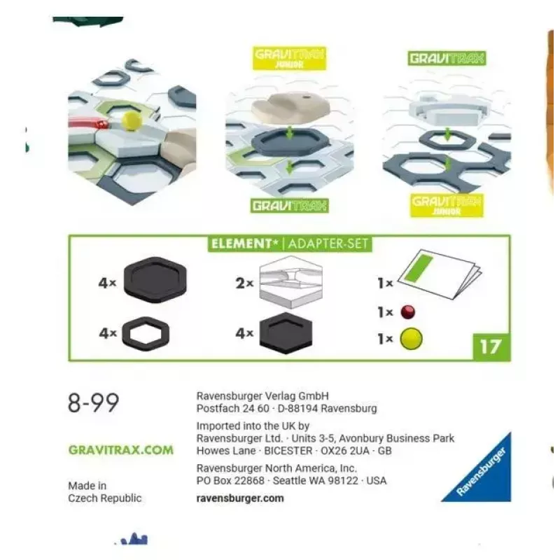 Set adaptador de ampliación Ravensburger GraviTrax 27532 para construcción de circuitos