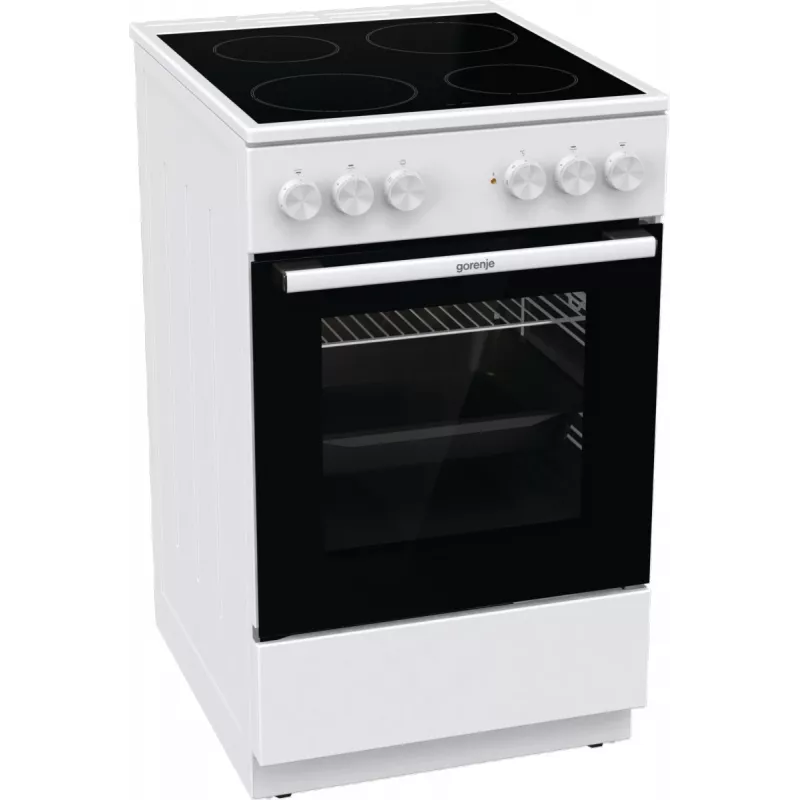 Gorenje GEC5A21WG Cocina independiente eléctrica con placa vitrocerámica blanca