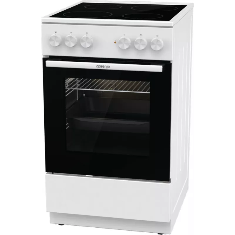 Gorenje GEC5A21WG Cocina independiente eléctrica con placa vitrocerámica blanca