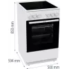 Gorenje GEC5A21WG Cocina independiente eléctrica con placa vitrocerámica blanca