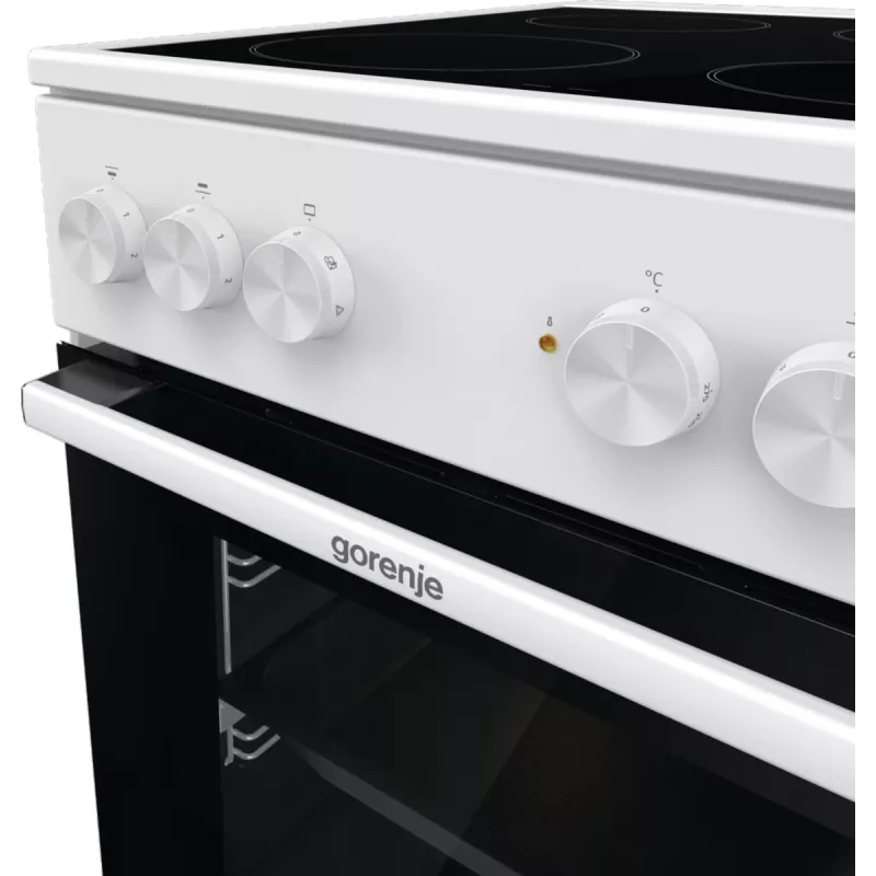 Gorenje GEC5A21WG Cocina independiente eléctrica con placa vitrocerámica blanca