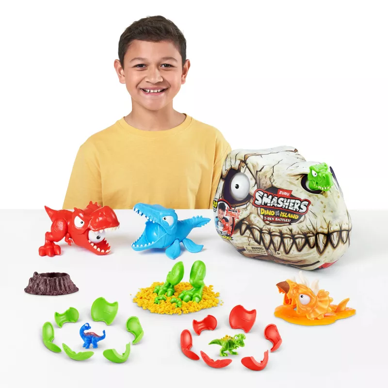 Figura de juguete Zuru Smashers T‑Rex Battles – figura de acción de dinosaurio coleccionable, modelos surtidos