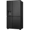 Frigorífico side-by-side Hisense RS818N4TFE, independiente, puerta americana, negro, táctil, LED, display en la puerta