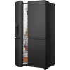 Frigorífico side-by-side Hisense RS818N4TFE, independiente, puerta americana, negro, táctil, LED, display en la puerta