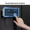 Frigorífico side-by-side Hisense RS818N4TFE, independiente, puerta americana, negro, táctil, LED, display en la puerta