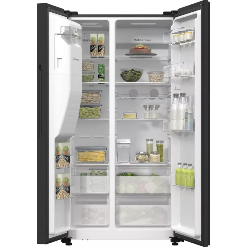 Frigorífico side-by-side Hisense RS5P535NTFE independiente 566 L negro