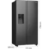 Frigorífico side-by-side Hisense RS5P535NTFE independiente 566 L negro