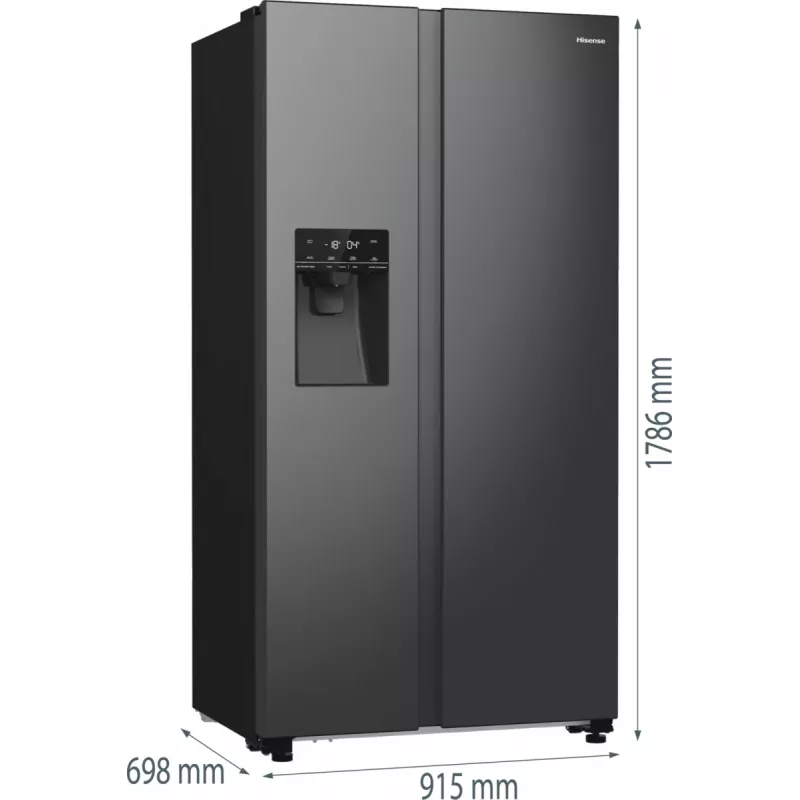Frigorífico side-by-side Hisense RS5P535NTFE independiente 566 L negro