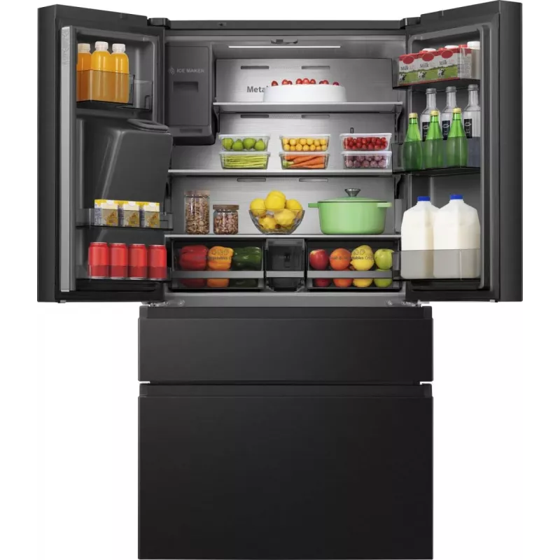 Frigorífico side-by-side Hisense RF728N4SBFE independiente 560 L negro