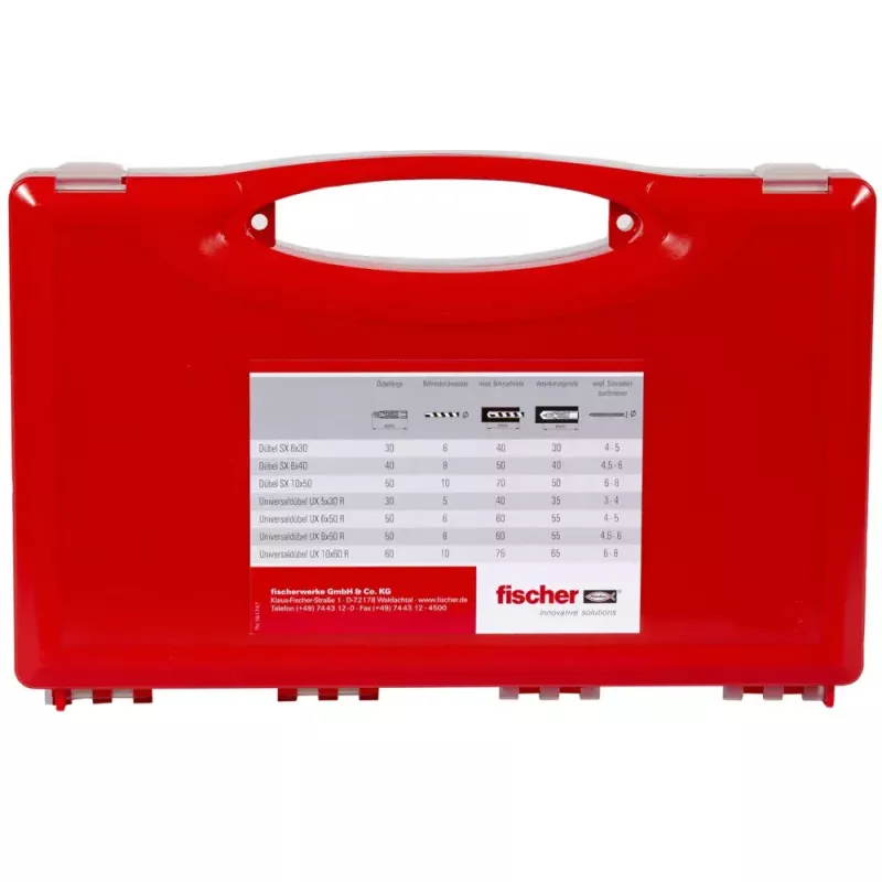 Set de tornillos y tacos Fischer UX/SX 290 uds.