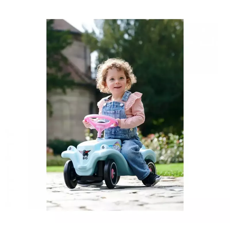 Coche deslizante BIG Bobby Car Push 1 usuario 4 ruedas Rosa Turquesa