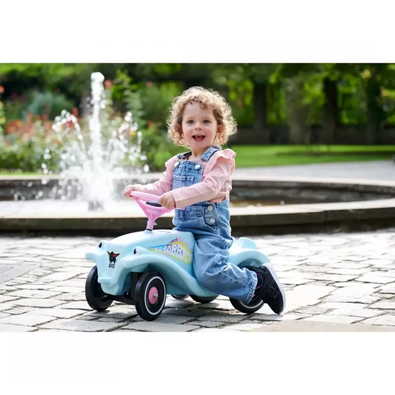 Coche deslizante BIG Bobby Car Push 1 usuario 4 ruedas Rosa Turquesa