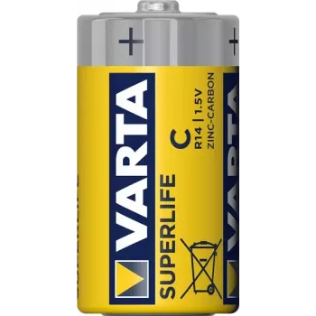 Varta Superlife C Pila de un solo uso Zinc-Carbono, tamaño C, 1,5 V, 50 mm