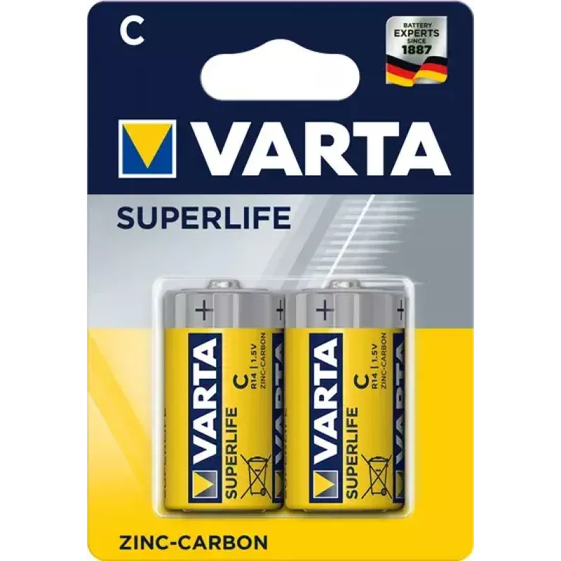 Varta Superlife C Pila de un solo uso Zinc-Carbono, tamaño C, 1,5 V, 50 mm