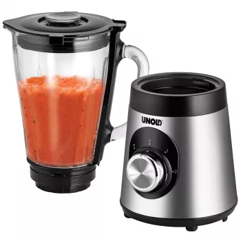 Unold Edel 1,5 L Batidora de mesa 500 W Negro, Acero inoxidable, Transparente
