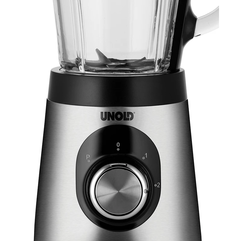 Unold Edel 1,5 L Batidora de mesa 500 W Negro, Acero inoxidable, Transparente