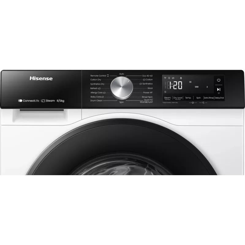 Hisense WD3S8043BW3 lavadora-secadora de libre instalación carga frontal blanca