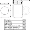 Hisense WD3S8043BW3 lavadora-secadora de libre instalación carga frontal blanca