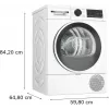 Bosch Serie 6 WQG241001 secadora de libre instalación carga frontal 9 kg blanca