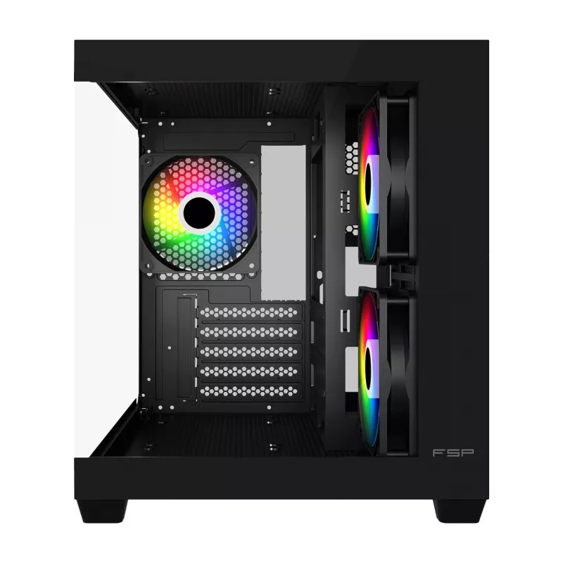 Carcasa de PC Fortron FSP Geh Mini S140 BA micro-ATX / M-ITX, ARGB, negra