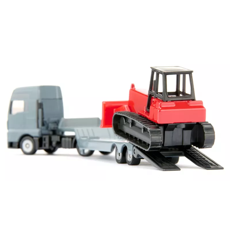 Camión MAN Siku con bulldozer, modelo camión/remolque, 1:87, MAN, gris, rojo, China