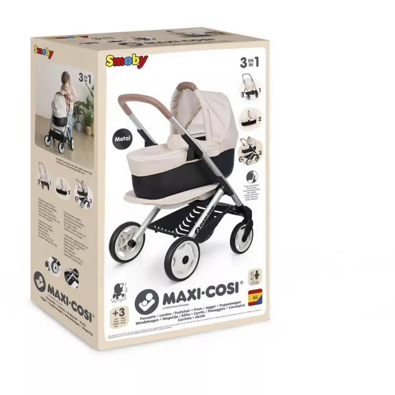 Carrito de muñecas 3 en 1 Simba-Dickie Smoby Maxi-Cosi beige