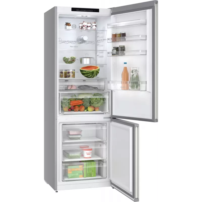 Bosch Serie 4 KGN492IAF Frigorífico combi independiente 440 L acero inoxidable
