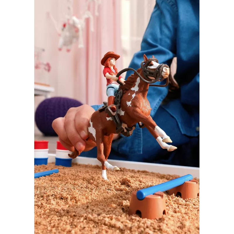 schleich HORSE CLUB Aventura western de Hannah, 5 años, caballos, multicolor, plástico