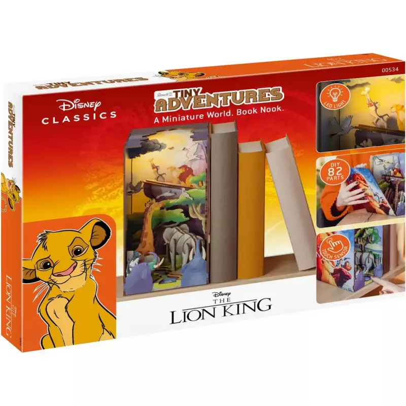 Maqueta de plástico REVELL Tiny Adventures Disney El Rey León 00534 — escala no indicada, piezas encajables, para niños