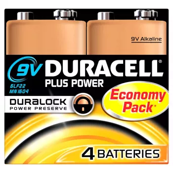 Pila de un solo uso Duracell Plus Power 9V alcalina