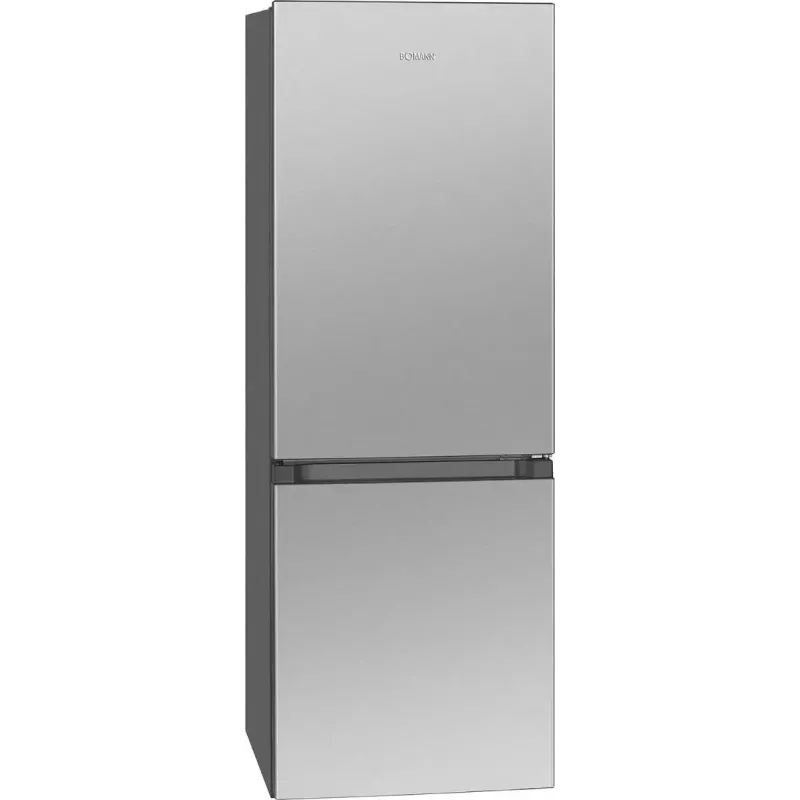 Frigorífico independiente BOMANN KG 322.1, 175 L de volumen total, acero inoxidable, compartimento frigorífico 122 L + congelador 53 L, clase D, 39 dB