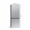 Frigorífico independiente BOMANN KG 322.1, 175 L de volumen total, acero inoxidable, compartimento frigorífico 122 L + congelador 53 L, clase D, 39 dB
