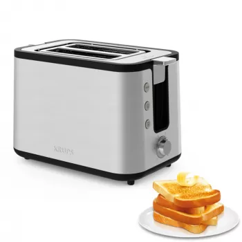 Tostadora Krups KH442 2 ranuras 850 W acero inoxidable