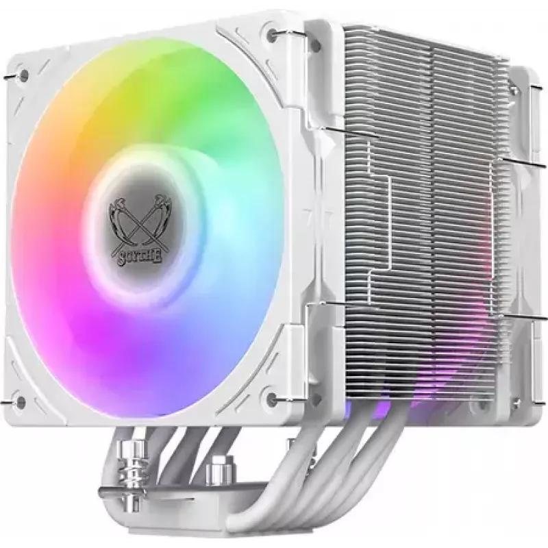 Disipador de CPU SCYTHE Mugen 6 Dual Fan White ARGB Edition, dos ventiladores de 120 mm, superficie blanca