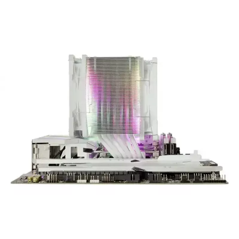 Disipador de CPU SCYTHE Mugen 6 Dual Fan White ARGB Edition, dos ventiladores de 120 mm, superficie blanca